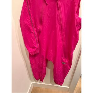 Splashy Girl's Lightweight Waterproof One Piece Hooded Rain Suit Pink Size 10